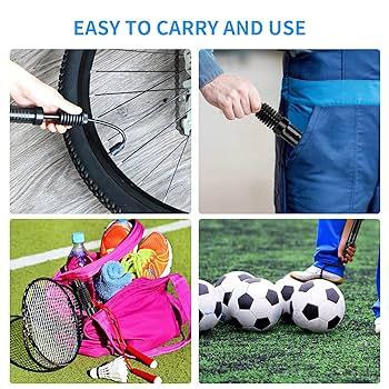 Portable Manual Air Pump with Multi-Purpose Nozzle Kit