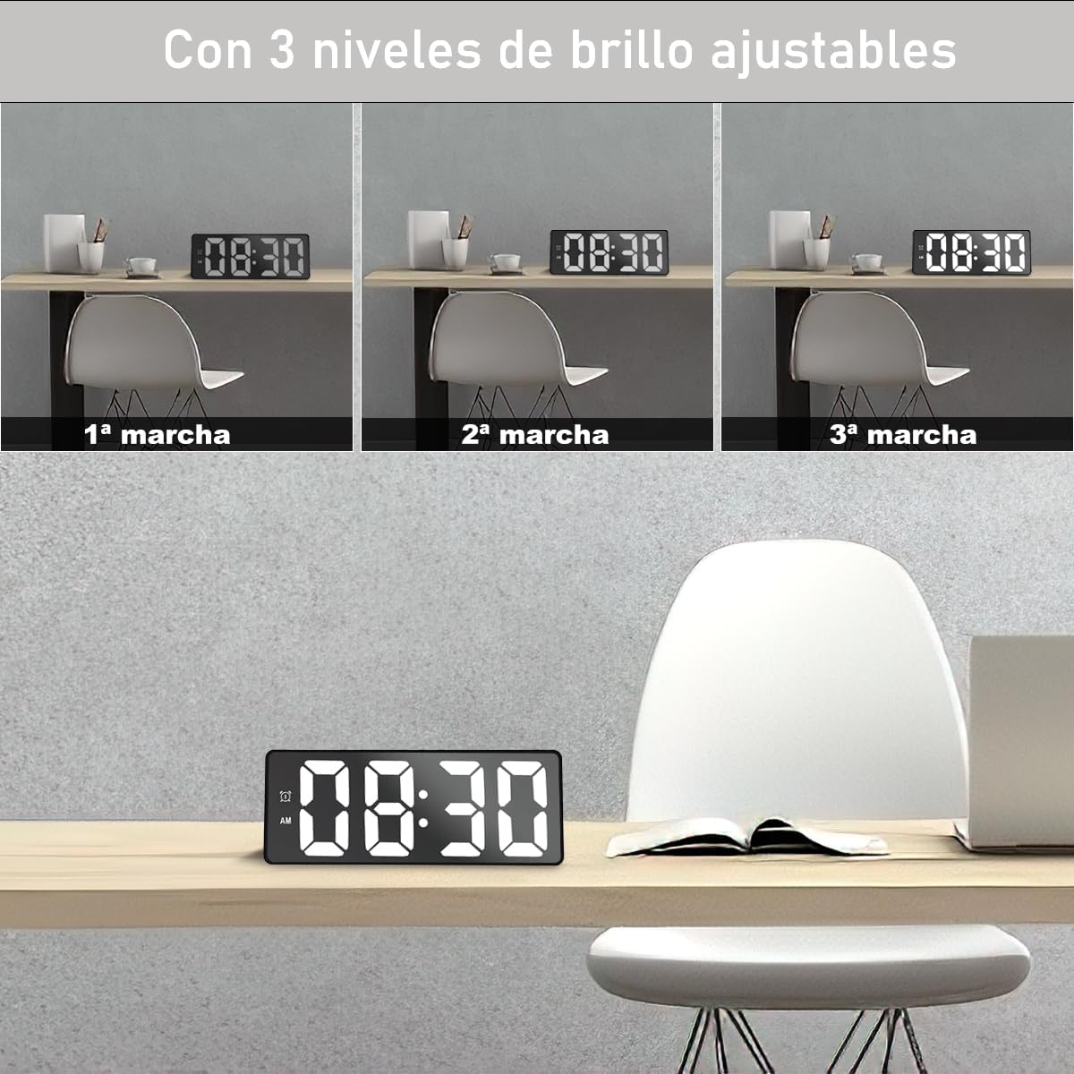Smart Mirror LED Alarm Clock