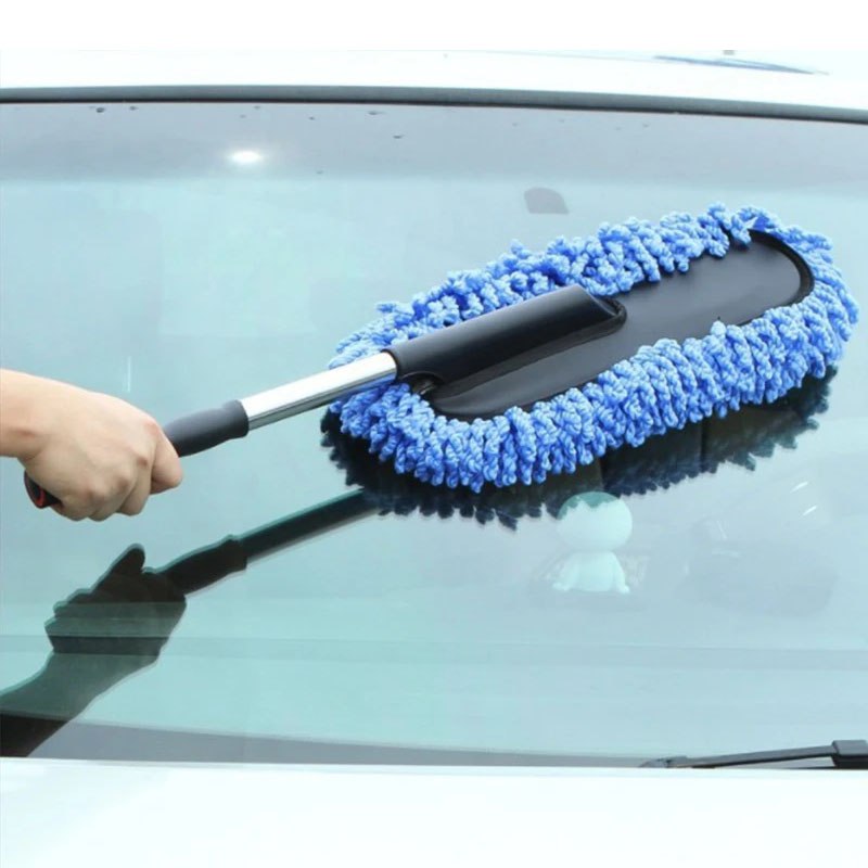 Extendable Stainless Steel Car Cleaning Duster with Cotton Mop Head