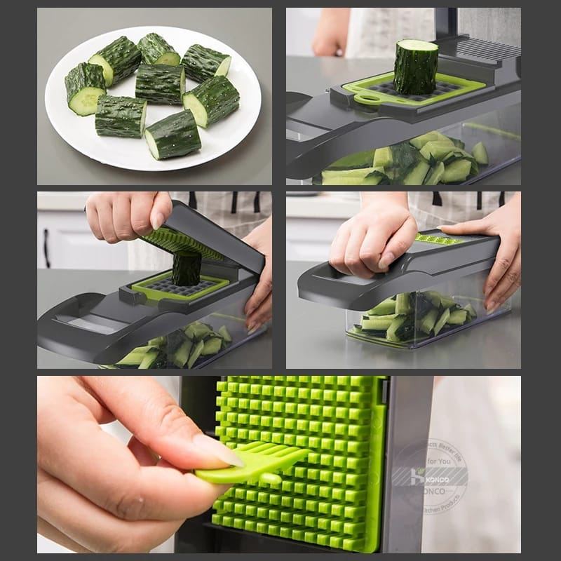 Multi-Blade Manual Vegetable Slicer & Grater