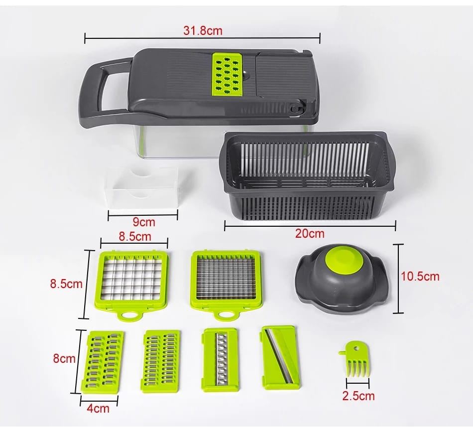 Multi-Blade Manual Vegetable Slicer & Grater