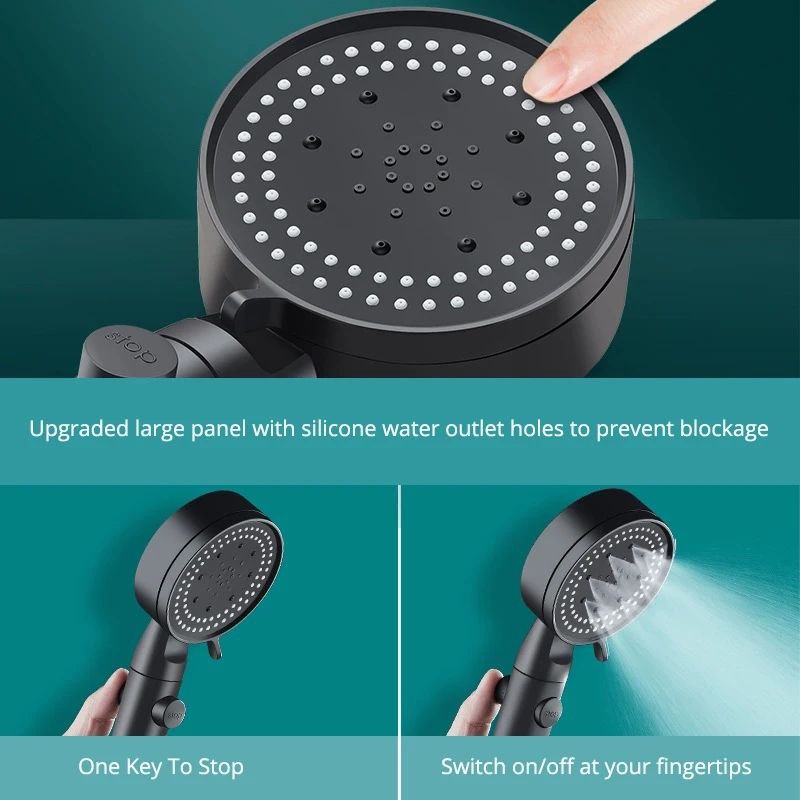 Hydro-Jet Turbo High-Pressure Shower Head