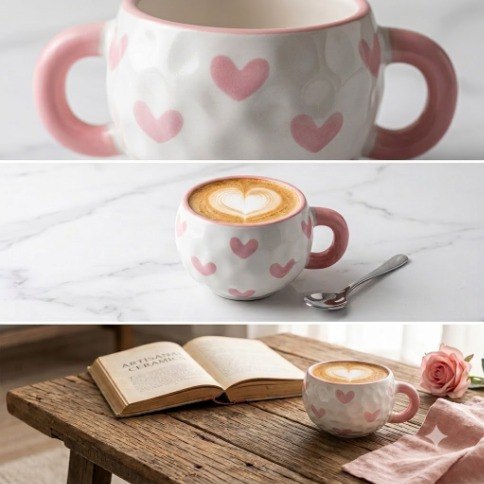 Decorative Ceramic Flower Mugs