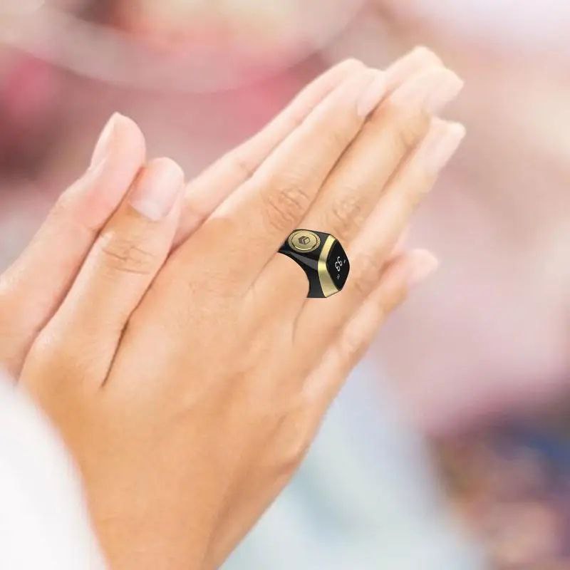 Smart Zikr Counter Ring with Prayer Time Reminder