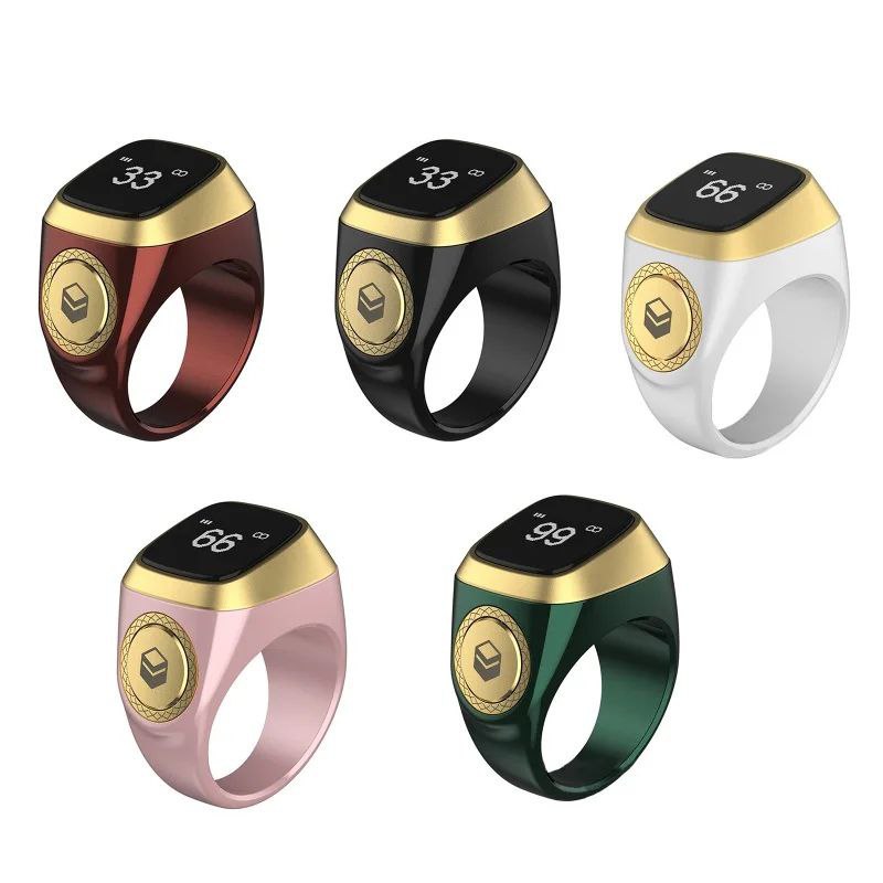 Smart Zikr Counter Ring with Prayer Time Reminder