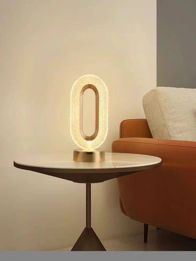 Oval Crystal Touch Table Lamp