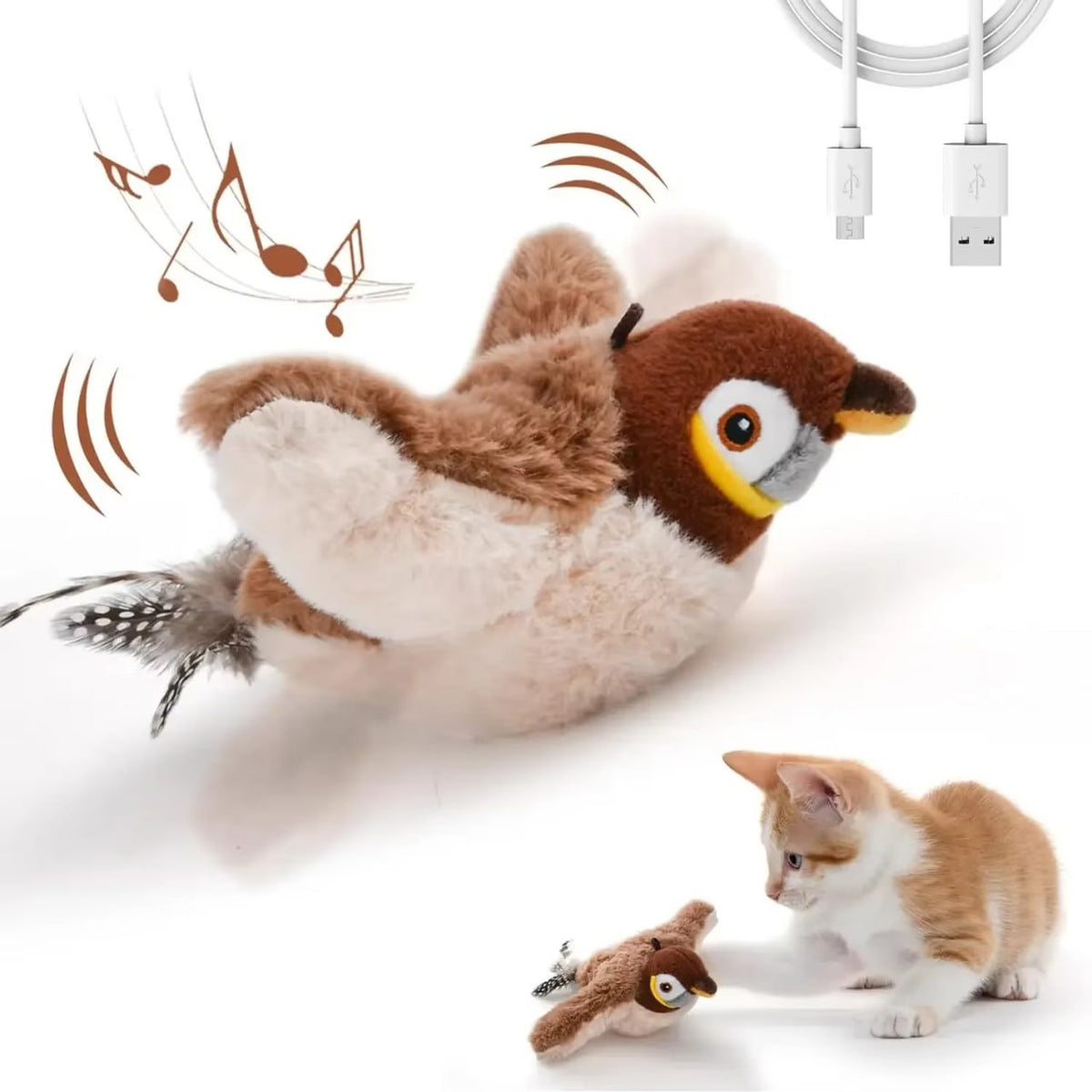 Interactive Flying Bird Toy for Cats and Children
