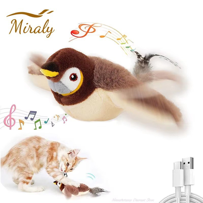 Interactive Flying Bird Toy for Cats and Children