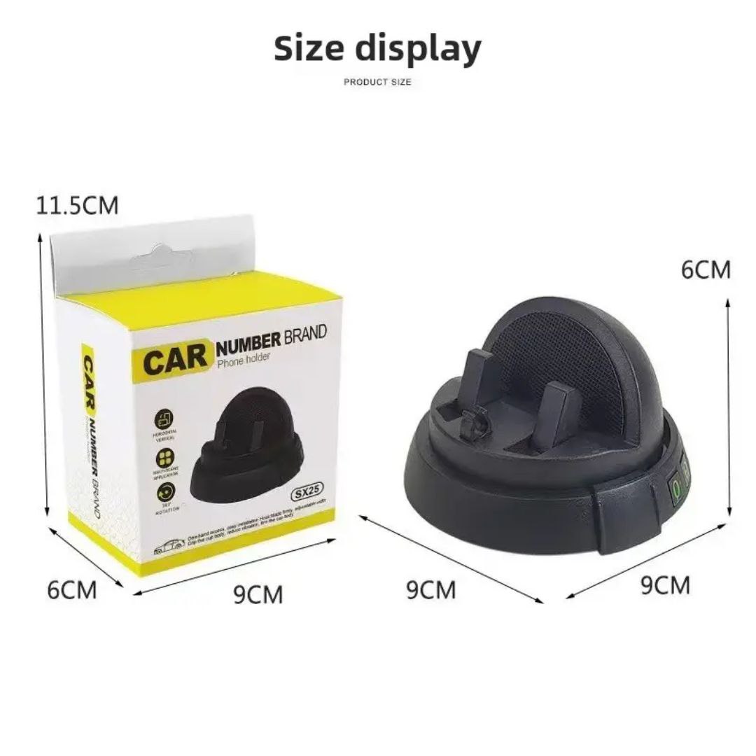 360° Rotating Car Phone Holder with Parking Number