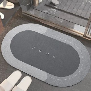 Oval Non-Slip Rubber Bathroom Mat