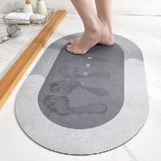 Oval Non-Slip Rubber Bathroom Mat