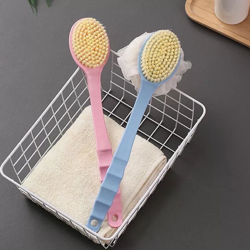 2-in-1 Long Handle Bath Brush & Loofah