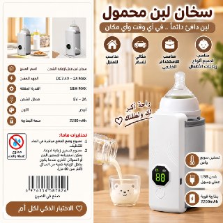 Portable Baby Bottle Warmer – 2200mAh