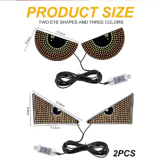 USB LED Moving Eyes Display for Cars and Trucks