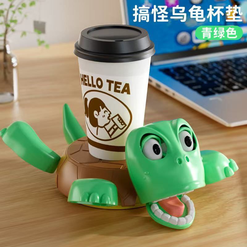 Funny Green Turtle Cup Holder Coaster
