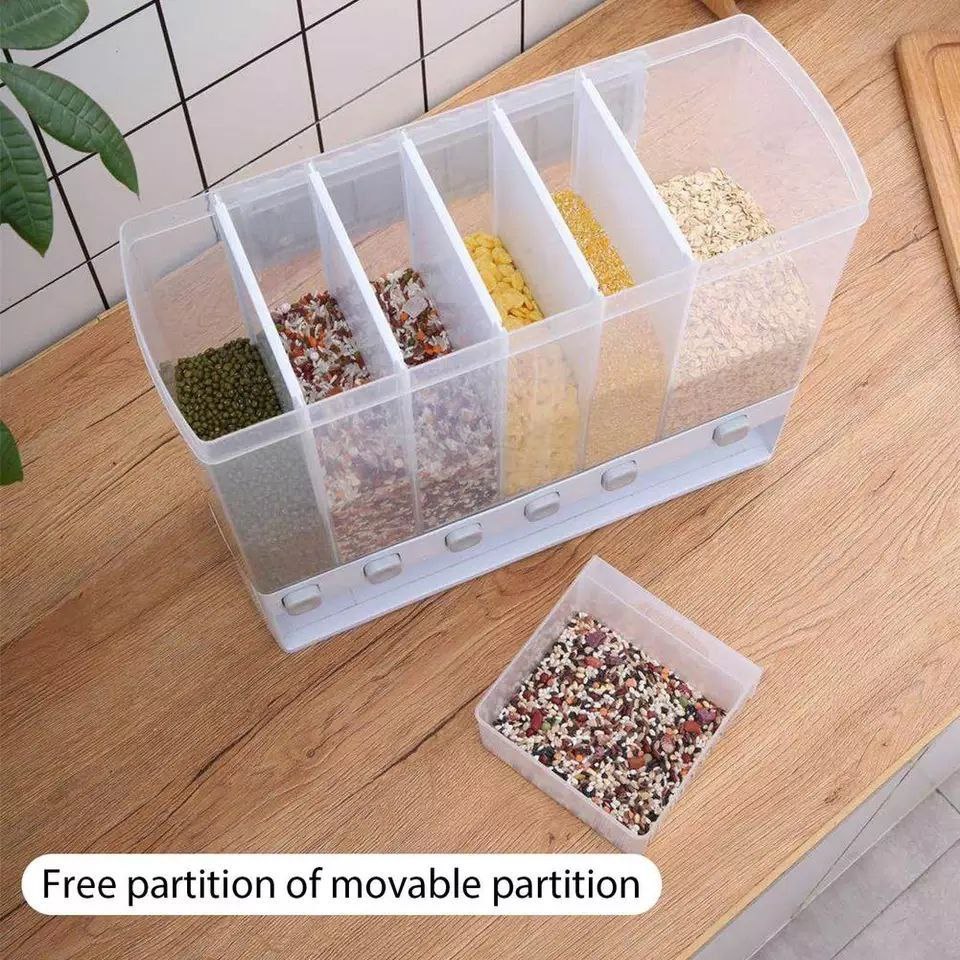 6-Compartment Legume Storage Container – 10L
