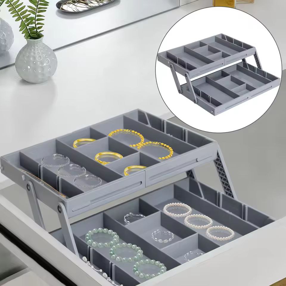 Expandable Multi-Tier Drawer Organizer