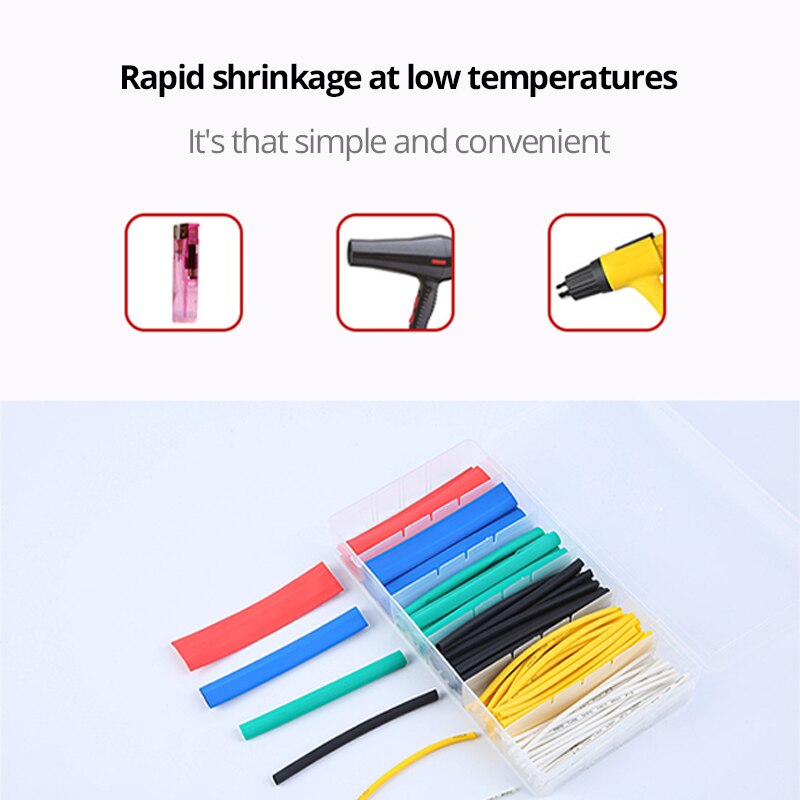 Heat Shrink Tubing Kit – 164 Pieces