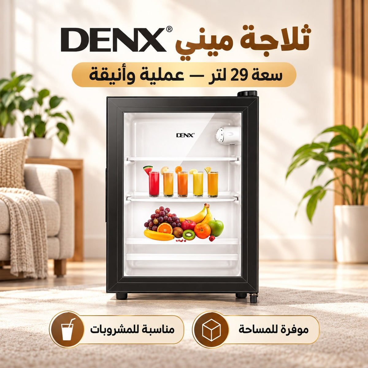DENX DX4501 Mini Refrigerator – 29L