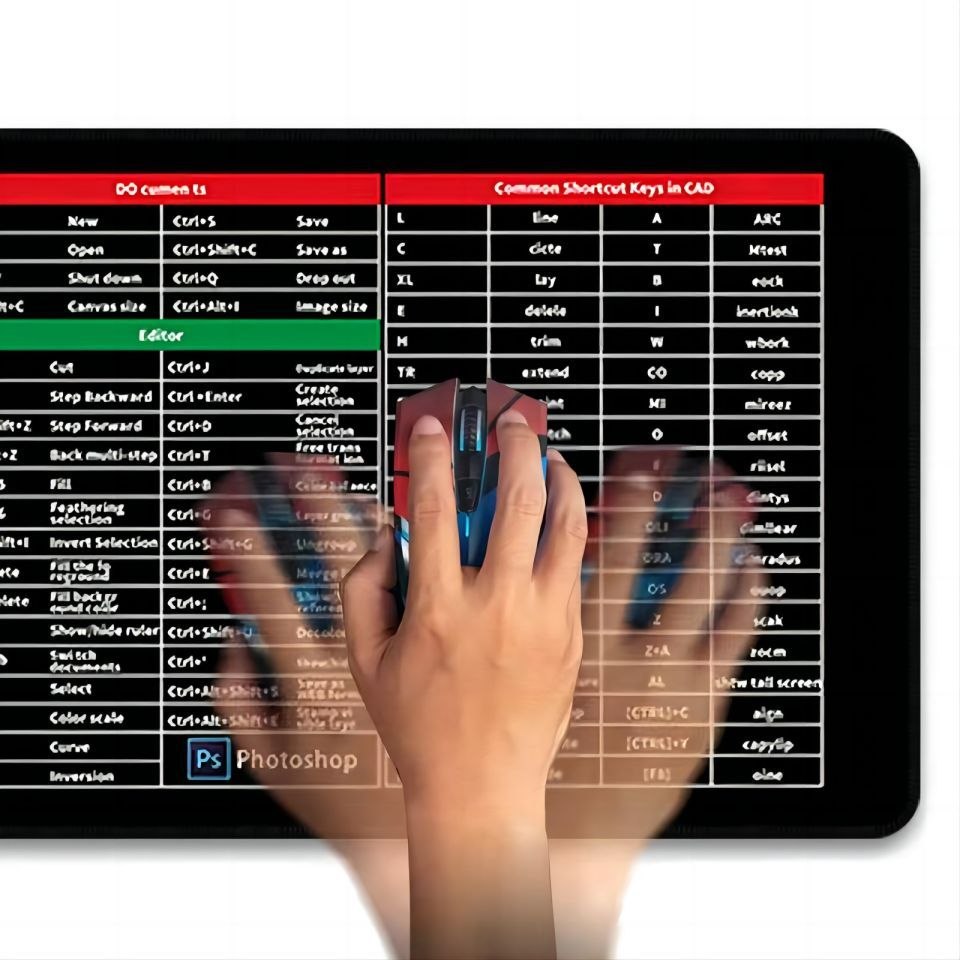 Excel Shortcuts Extended Mouse Pad – 80 × 30 cm