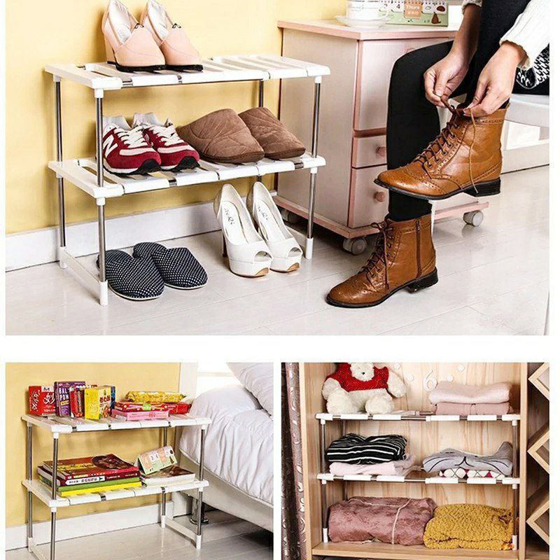 Adjustable Under-Sink Organizer with 2 Shelves