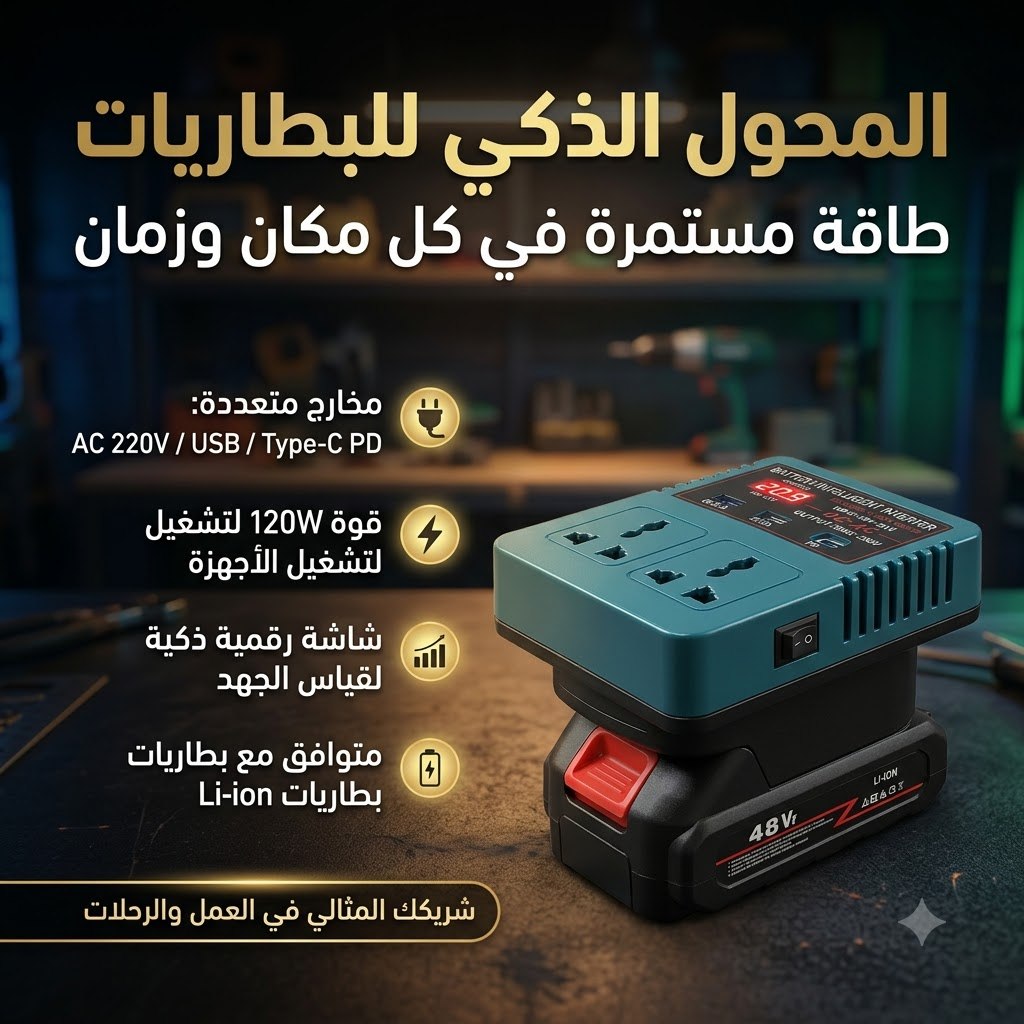 PowerDock Pro Portable Battery Power Inverter – 120W