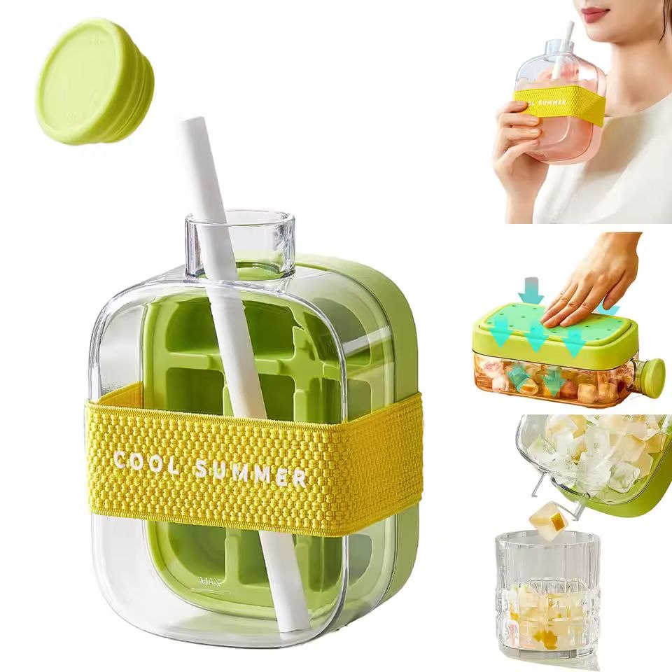 2-in-1 Ice Maker & Sports Water Bottle – 500ml