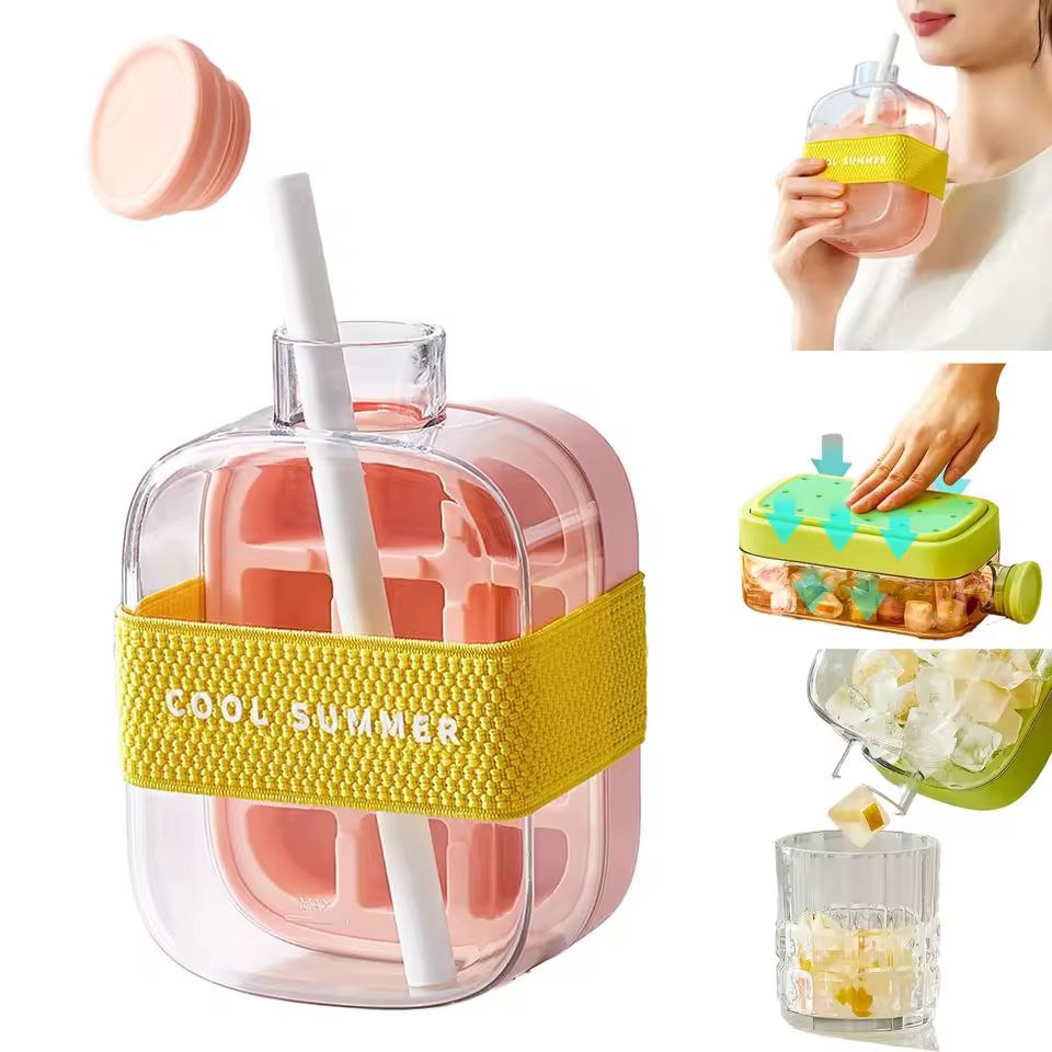 2-in-1 Ice Maker & Sports Water Bottle – 500ml