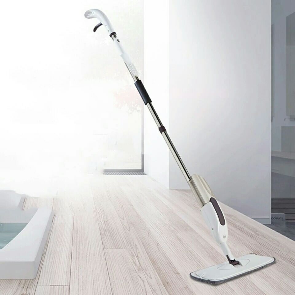 Spray Floor Mop with Long Handle & Replacement Pad