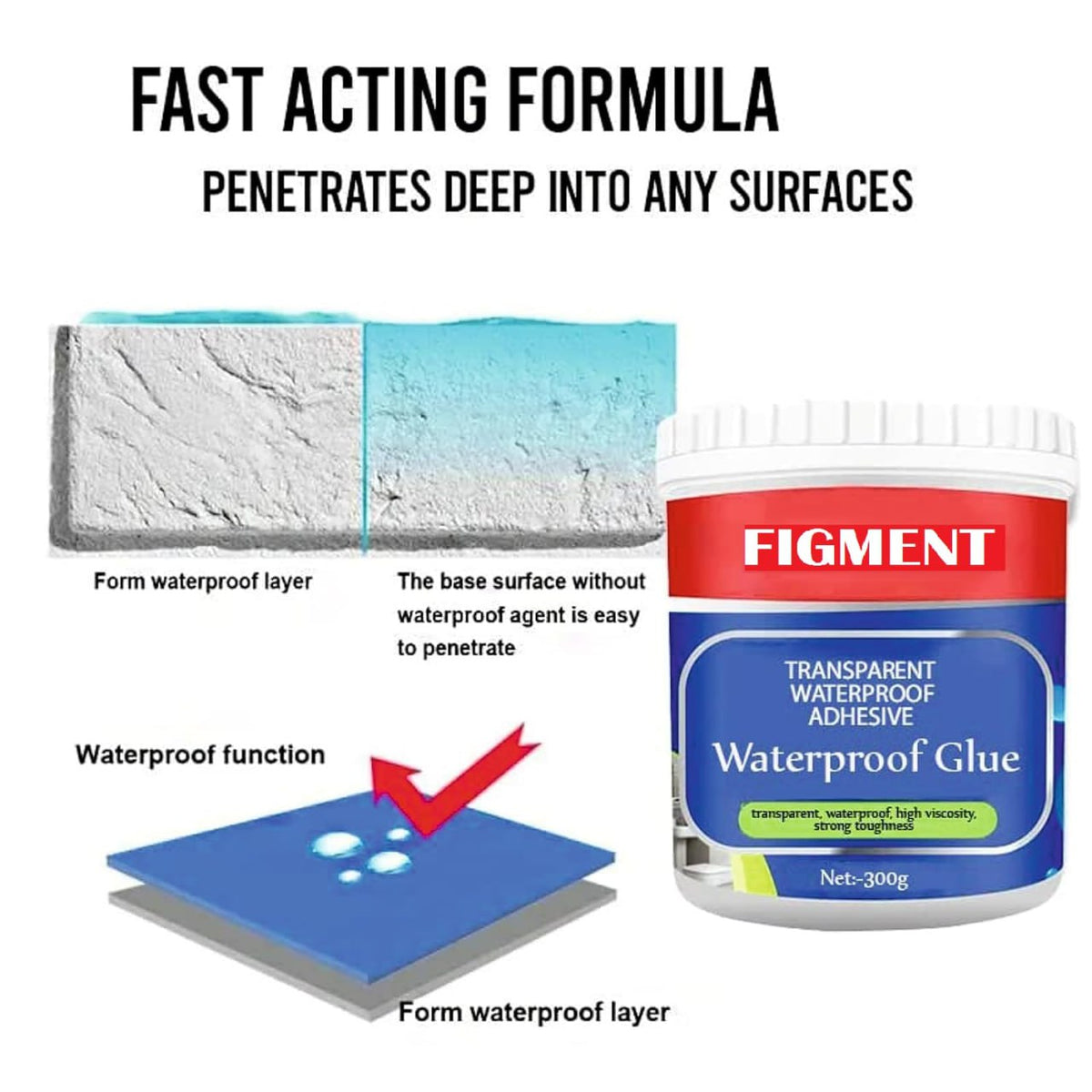 Waterproof Leak Repair Sealant – 300g with Brush