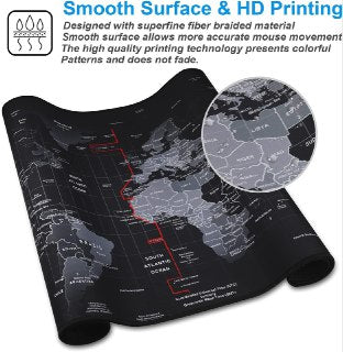 XXL World Map Mouse Pad – 80 × 30 cm