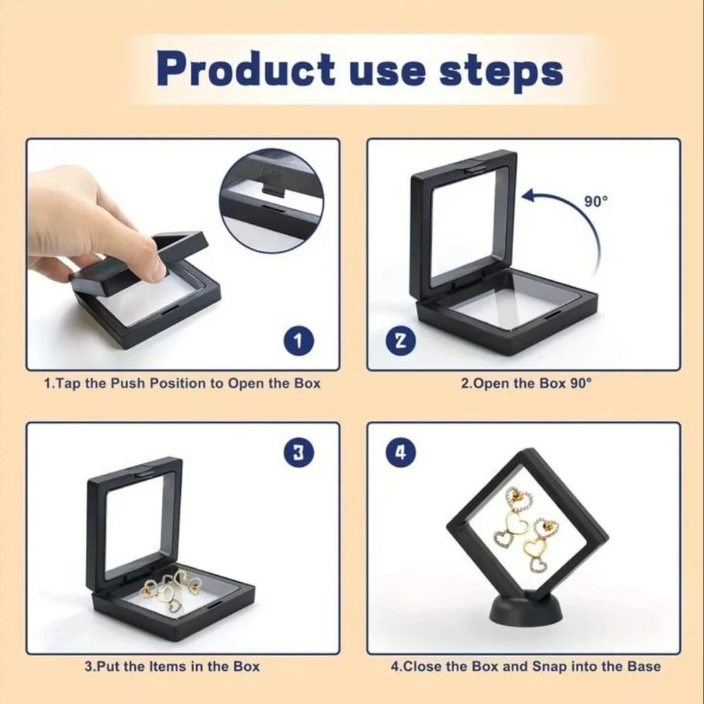 3D Floating Jewelry & Accessories Display Box