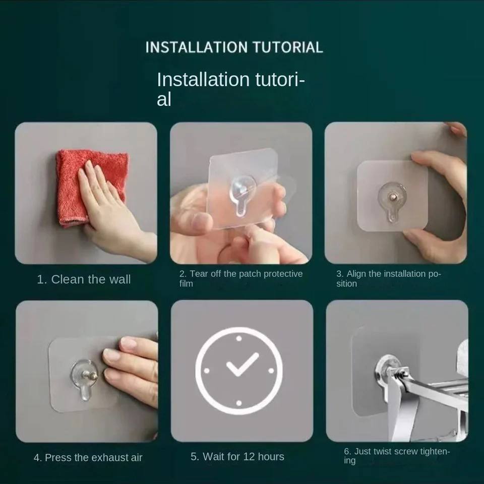 Heavy-Duty Adhesive Wall Hook – 5kg