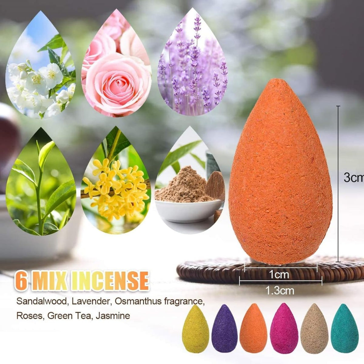 Natural Backflow Incense Cones