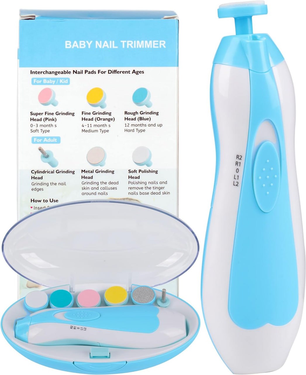 6-in-1 Electric Baby & Adult Nail Trimmer Set