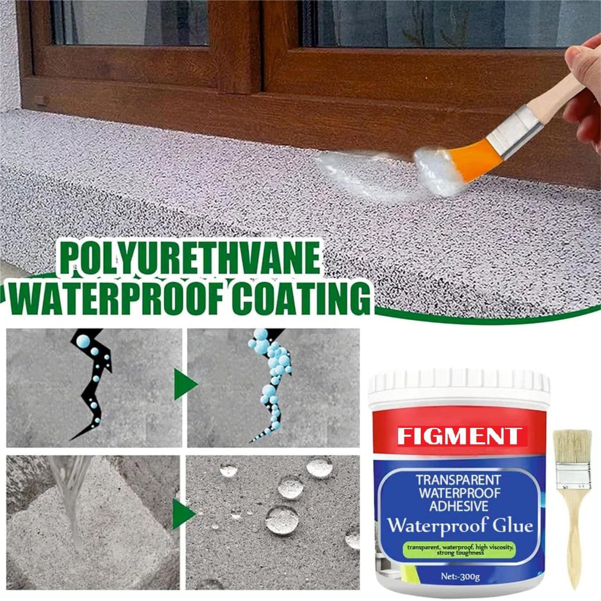 Waterproof Leak Repair Sealant – 300g with Brush
