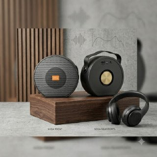 Portable Bluetooth Speaker with 7-Color LED Lights