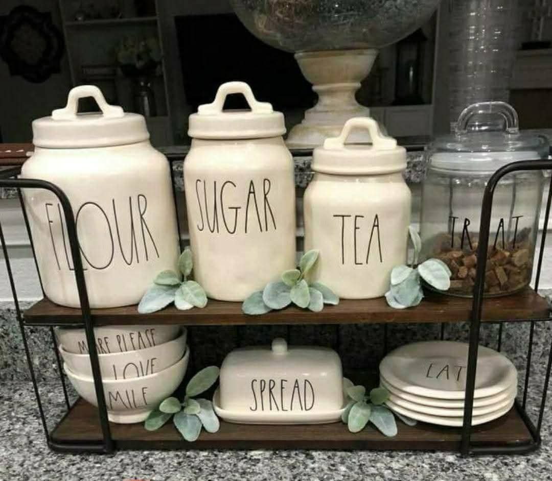 Coffee Rack Metal Stand with 2 Wooden Shelves