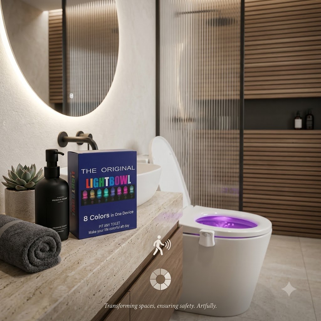 8-Color Motion Sensor Smart Toilet Night Light