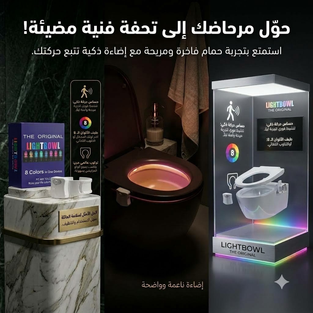 8-Color Motion Sensor Smart Toilet Night Light
