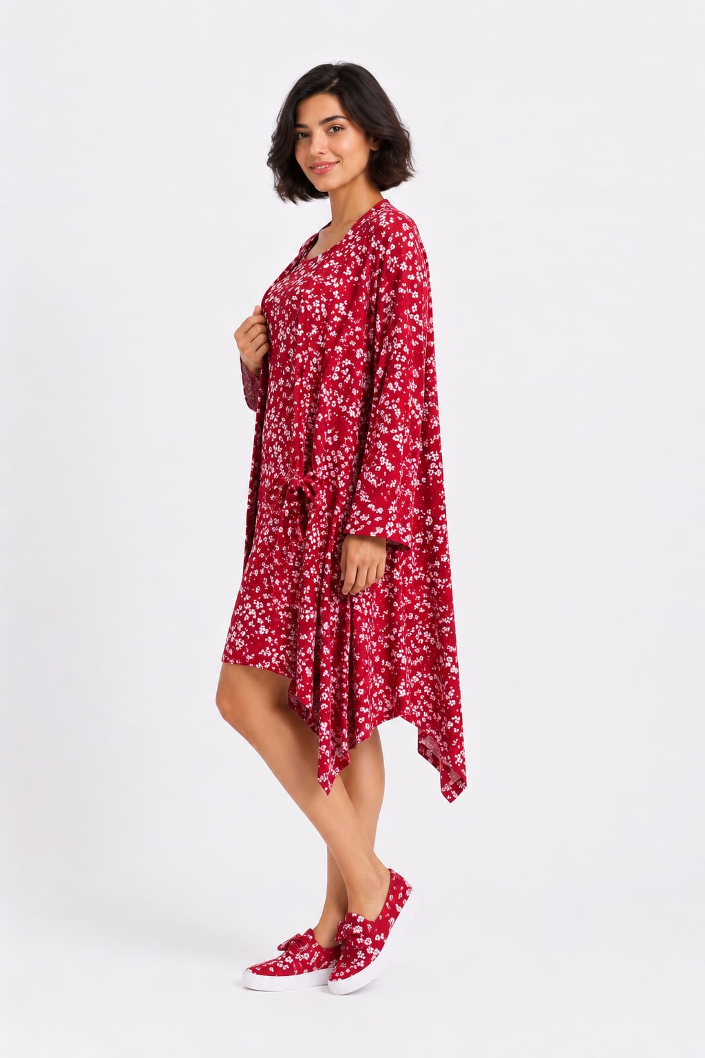 Floral High-Low Dress