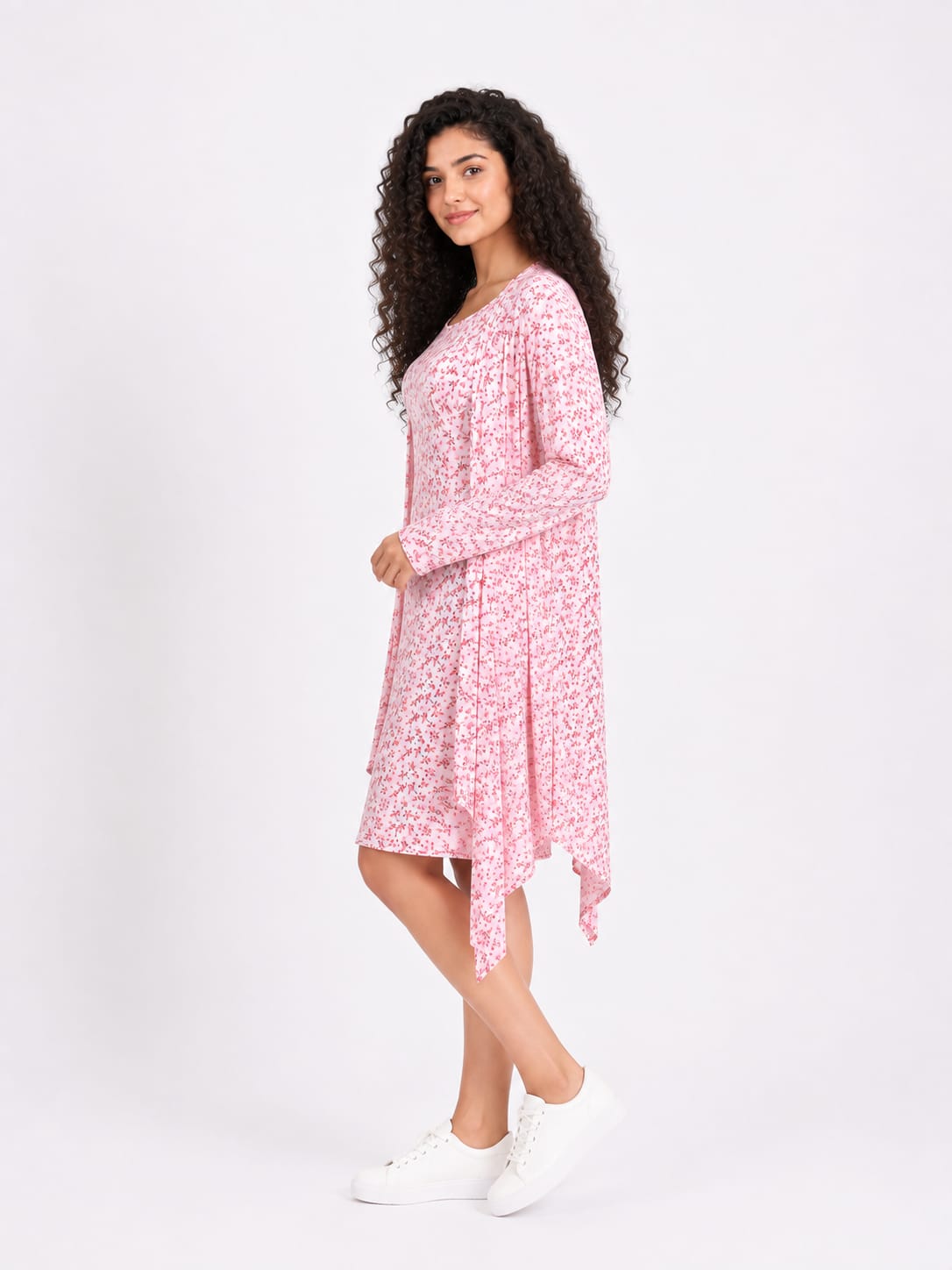 Floral High-Low Dress