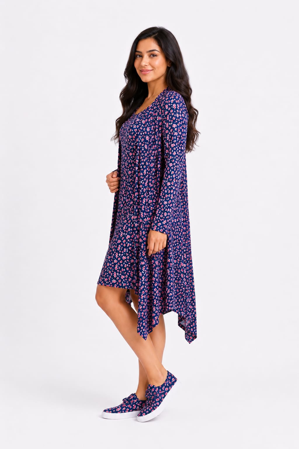 Floral High-Low Dress