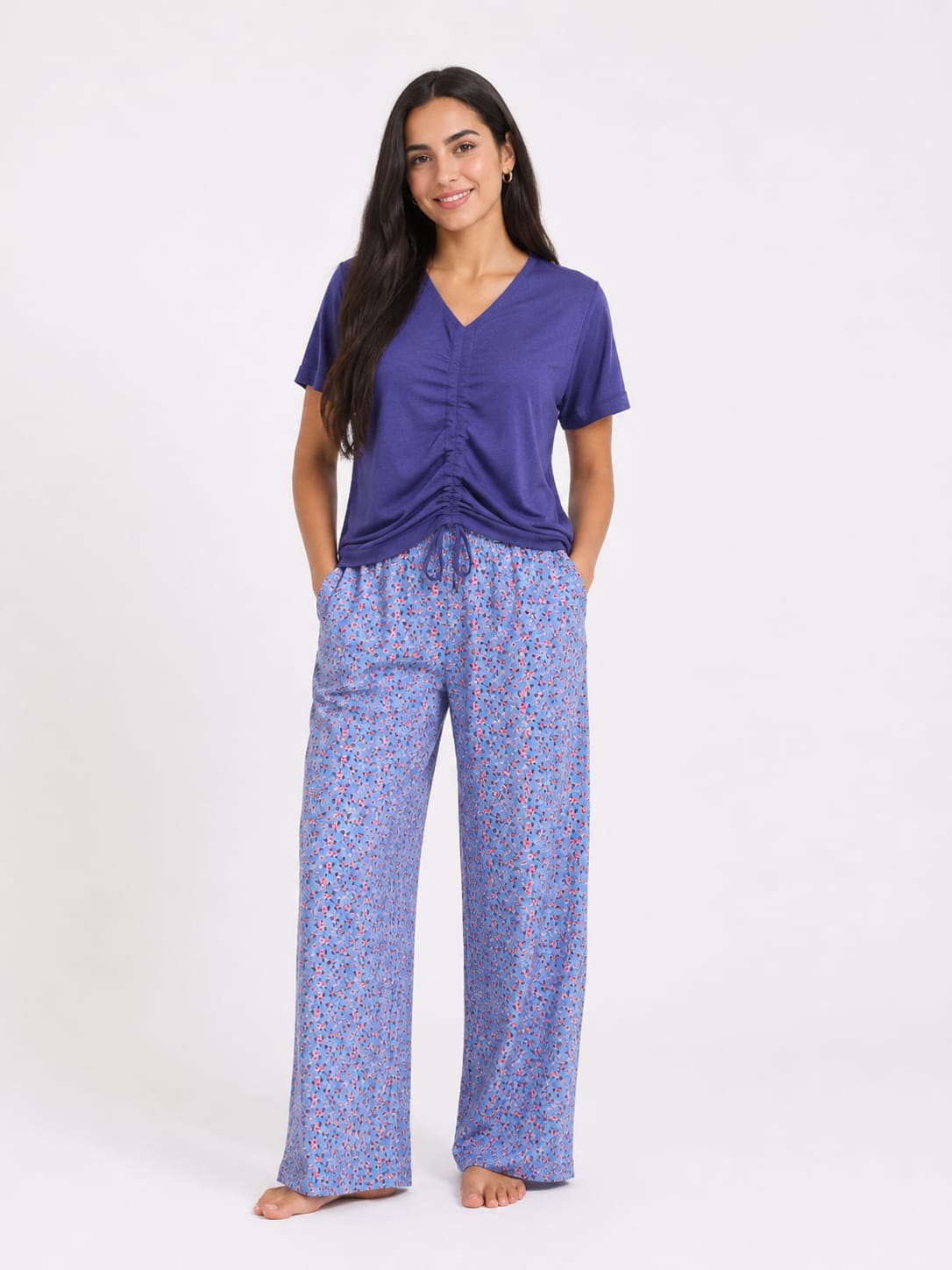 Two-Piece Floral Pajama Set