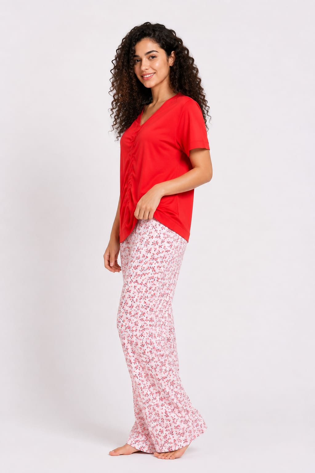 Two-Piece Floral Pajama Set