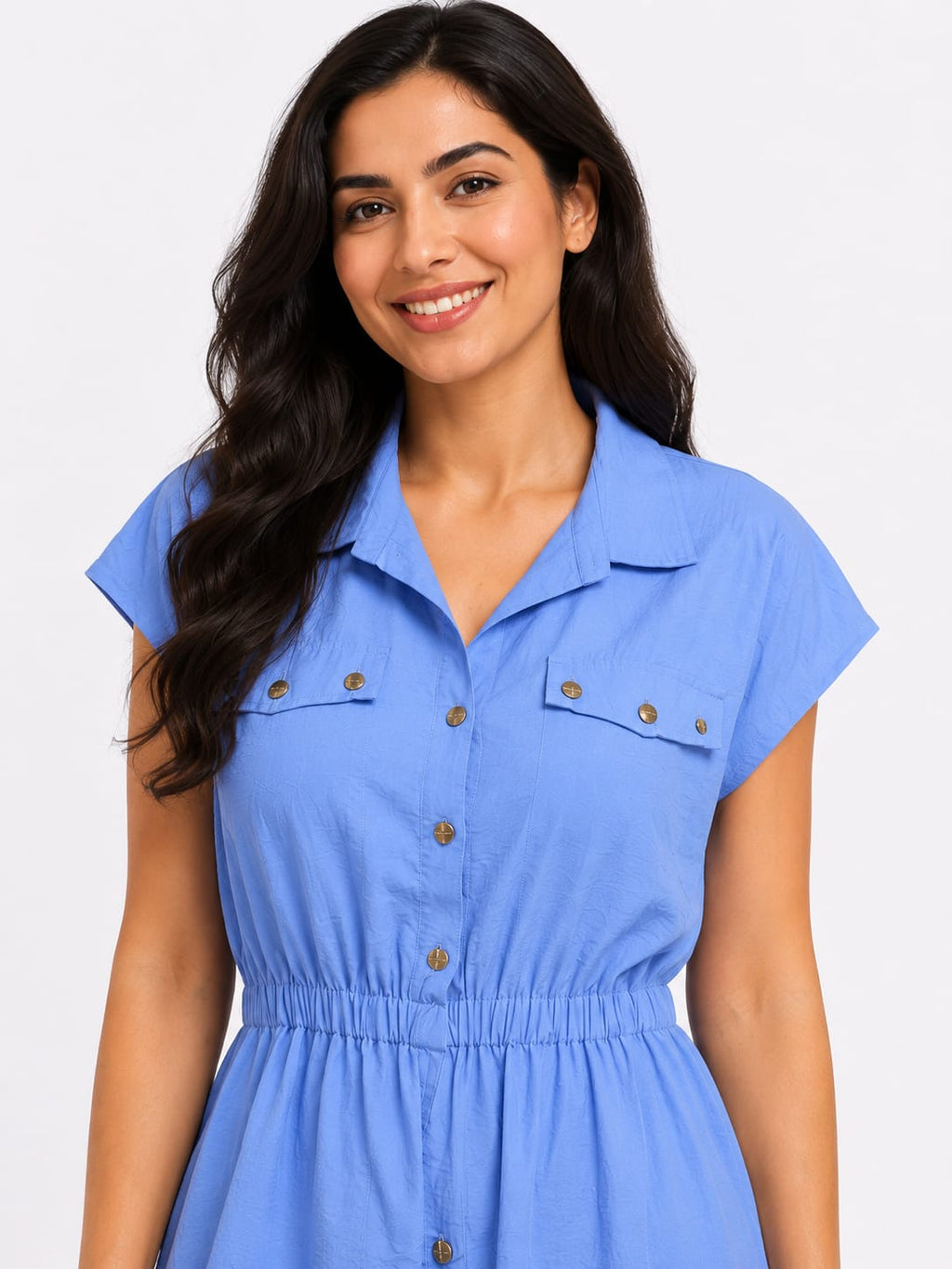 Short-Sleeve Shirt Dress