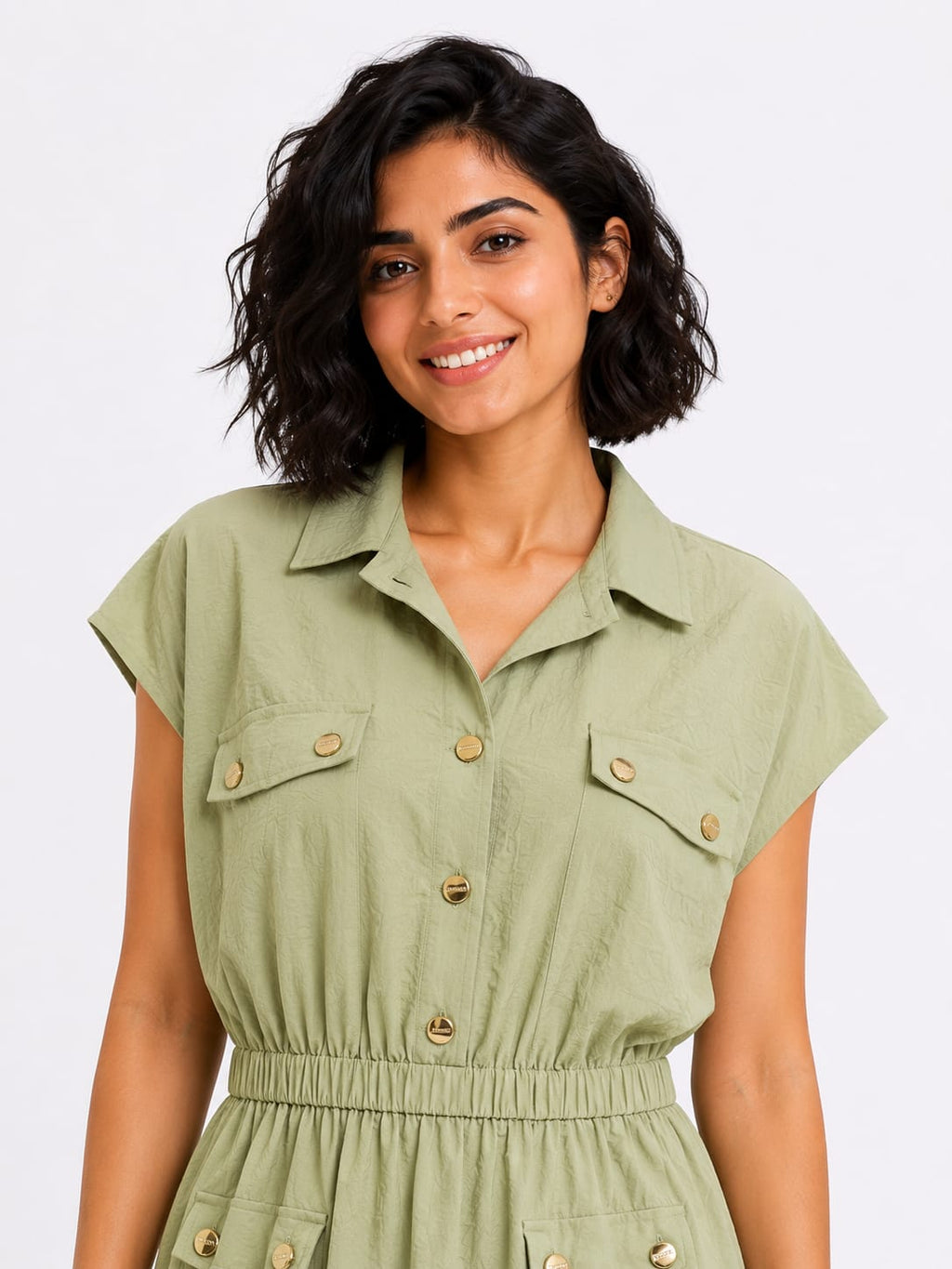 Short-Sleeve Shirt Dress