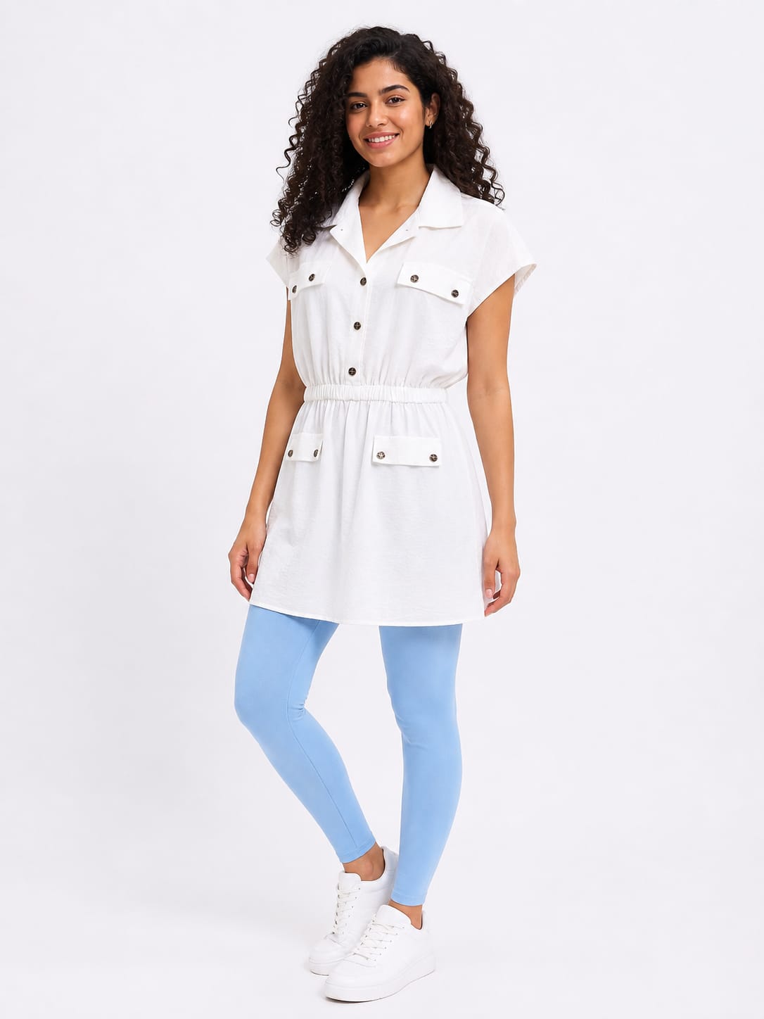 Short-Sleeve Shirt Dress
