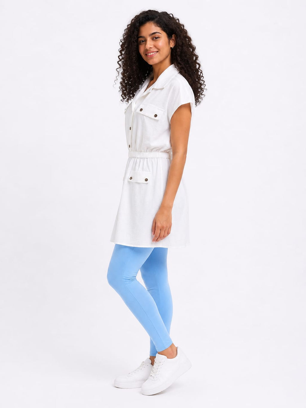 Short-Sleeve Shirt Dress