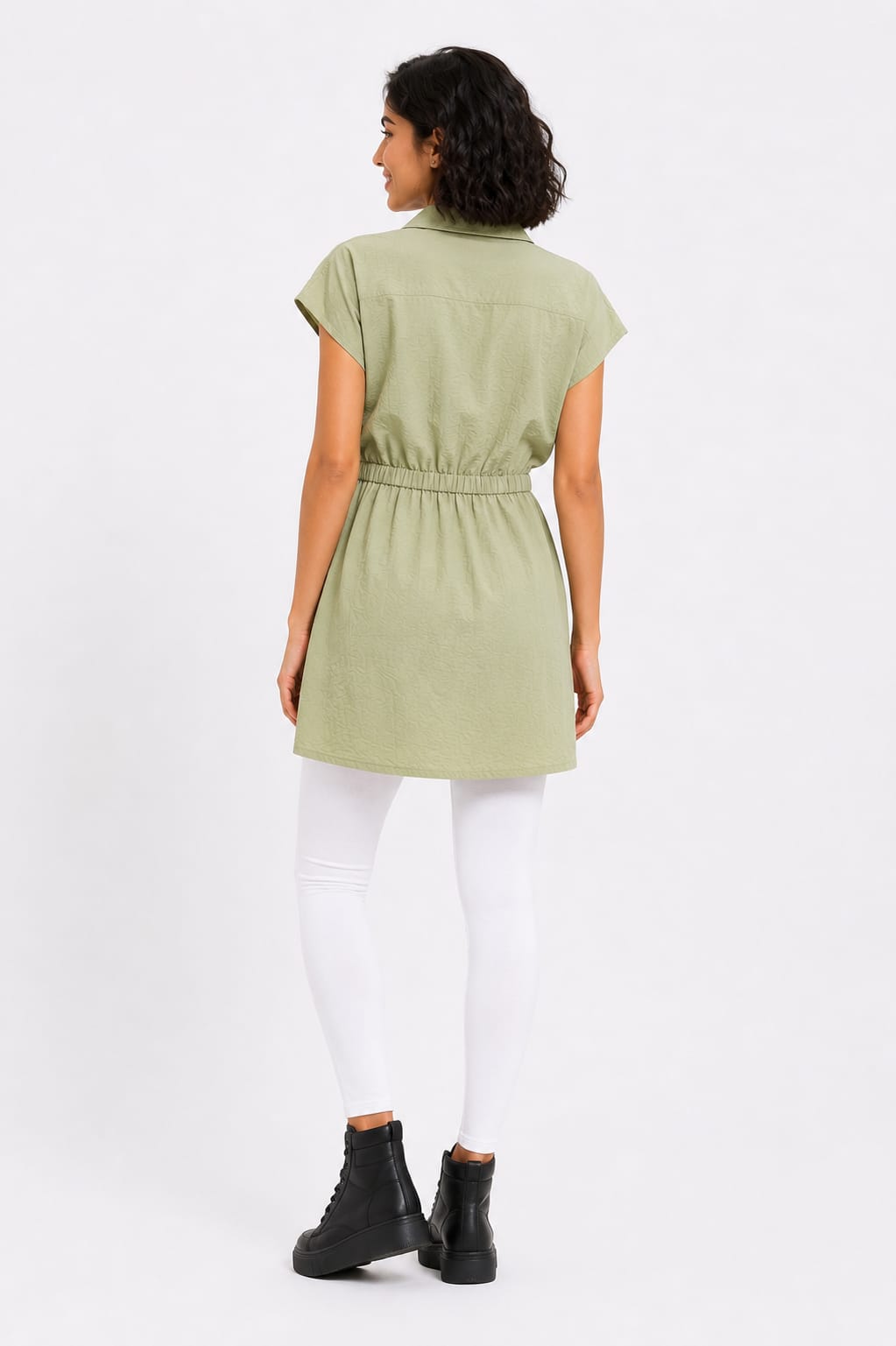 Short-Sleeve Shirt Dress